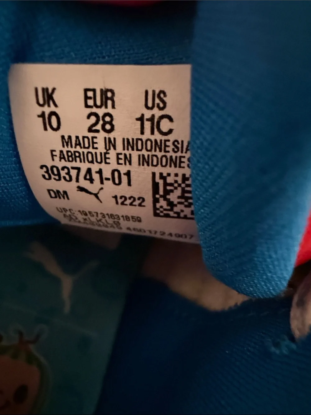 Puma X Cocomelon Toddler Sneakers Size 10